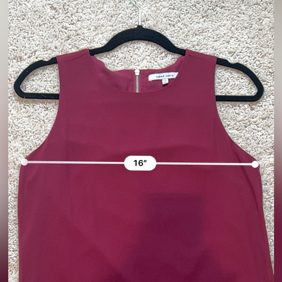 Sleeveless Burgundy‎ A-Line Dress 👗 - Picture 3 of 7